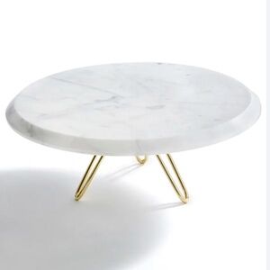 NEW ANNA NEW YORK Torta Marble Cake Stand, Gold